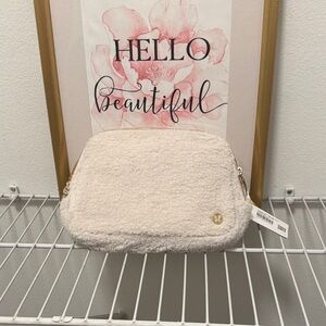 Lululemon Athletica Cream Sherpa Crossbody Bag